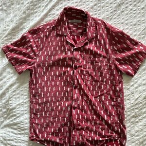 Outerknown Red and White Patterned Shirt